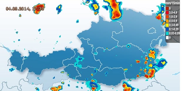 Gewitter-Walze überrollt Österreich