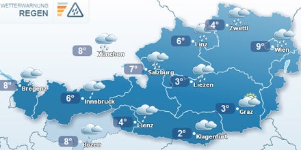 Hochwasser-Alarm in Österreich