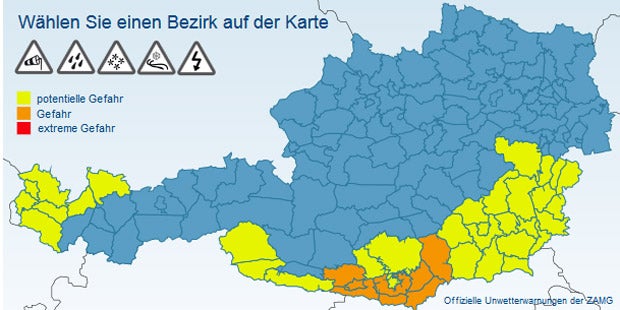 Kaltfront bringt Regen und Schnee