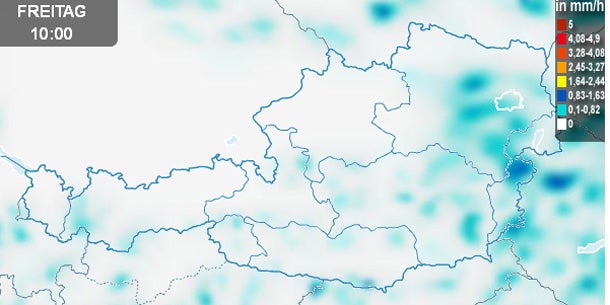 24 Stunden Dauerregen bis Samstag