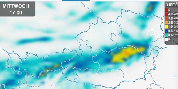 Gewitter mit Starkregen überrollen Österreich