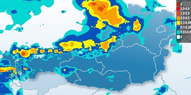 Jetzt regnet es 24 Stunden durchgehend