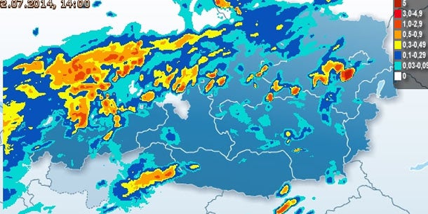Gewitterzelle zog über Österreich