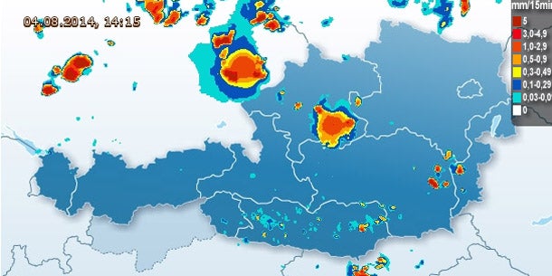 Gewitter-Walze überrollt Österreich