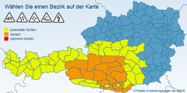 Kaltfront bringt Schnee und Regen