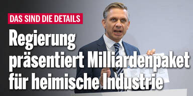 Regierung präsentiert Milliardenpaket für heimische Industrie