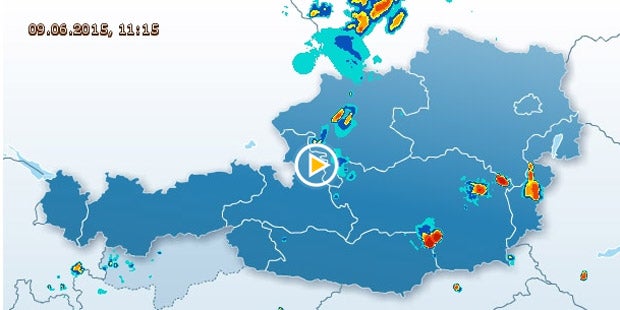 Unwetter-Alarm in Süd- und Ostösterreich