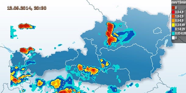 Schwere Gewitter in ganz Österreich