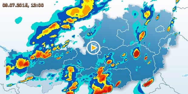 Hagel-Front verwüstet Österreich