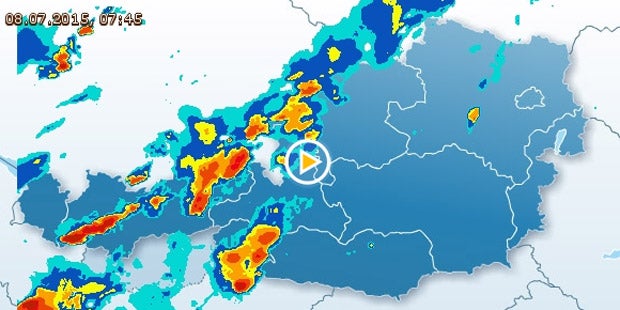 Hagel-Front verwüstet Österreich