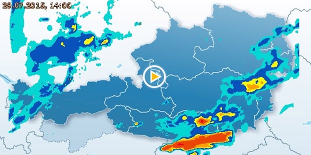 Regenwarnung für den Süden Österreichs