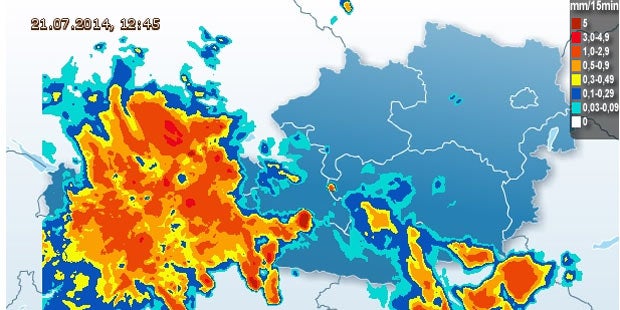 Gewitter-Walze rollte über Österreich