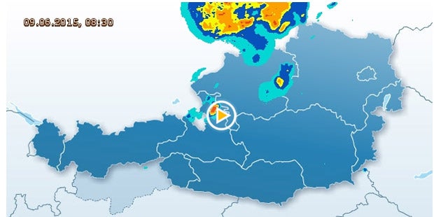 Unwetter-Alarm in Süd- und Ostösterreich