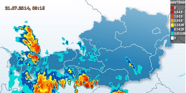 Gewitter-Walze rollte über Österreich