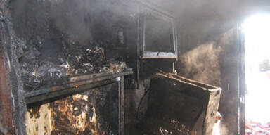 Reihenhaus wurde Raub der Flammen