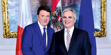 "Polit-Amore": Faymann trifft Renzi