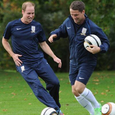 Prinz William am Fußballfeld