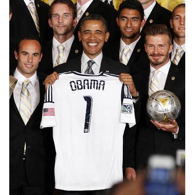 David Beckham zu Besuch bei Barack Obama