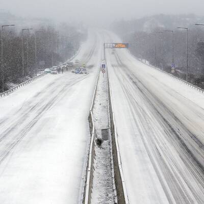 Schnee-Chaos in Ungarn