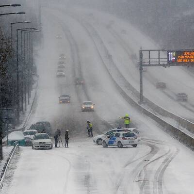 Schnee-Chaos in Ungarn