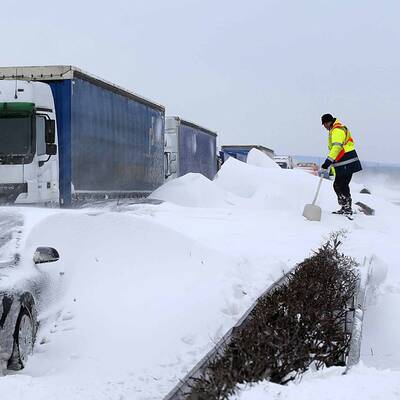 Schnee-Chaos in Ungarn