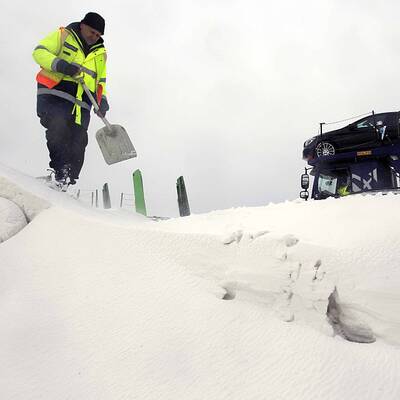 Schnee-Chaos in Ungarn