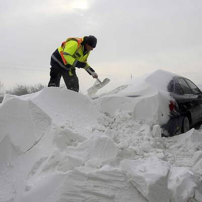 Schnee-Chaos in Ungarn
