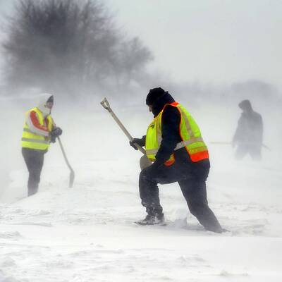 Schnee-Chaos in Ungarn