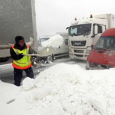 Schnee-Chaos in Ungarn