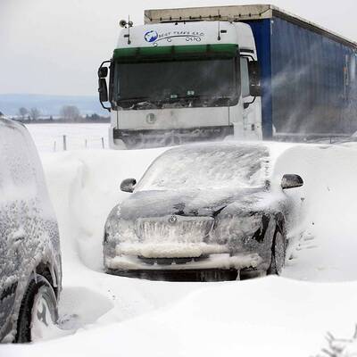 Schnee-Chaos in Ungarn