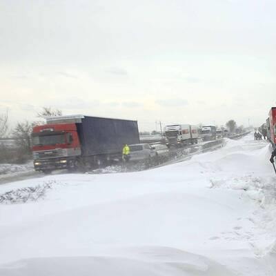 Schnee-Chaos in Ungarn