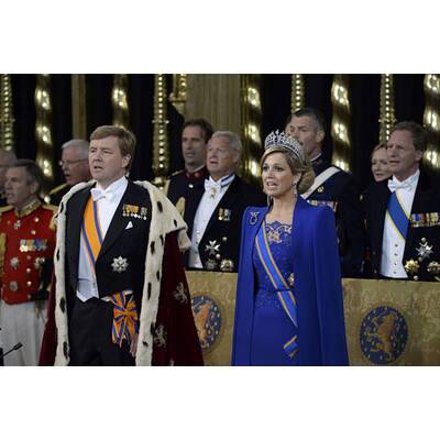 Schöne Königin Máxima bei der Inthronisierung