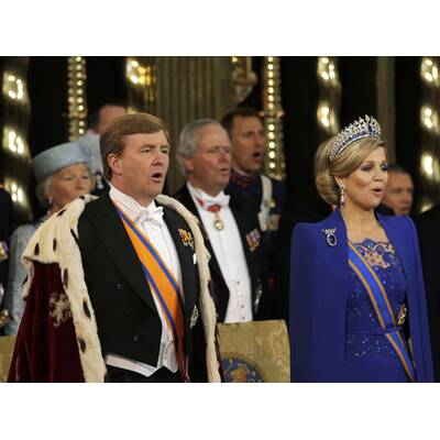 Schöne Königin Máxima bei der Inthronisierung