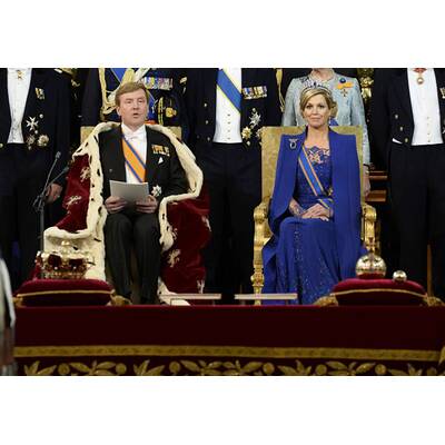 Schöne Königin Máxima bei der Inthronisierung