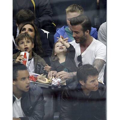 Beckhams: Familienausflug zum Eishockey