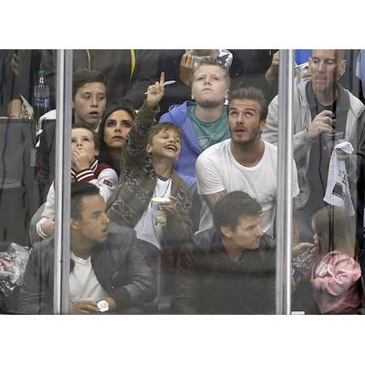 Beckhams: Familienausflug zum Eishockey