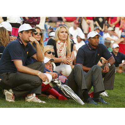 Lindsey Vonn & Tiger Woods am Golf-Platz
