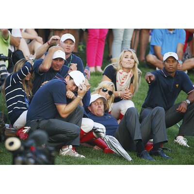 Lindsey Vonn & Tiger Woods am Golf-Platz