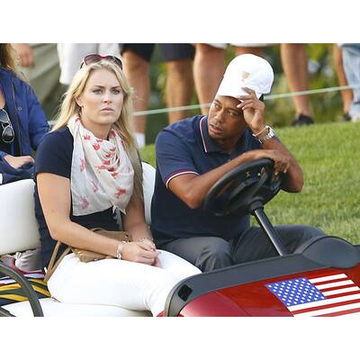 Lindsey Vonn & Tiger Woods am Golf-Platz