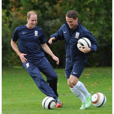 Prinz William am Fußballfeld