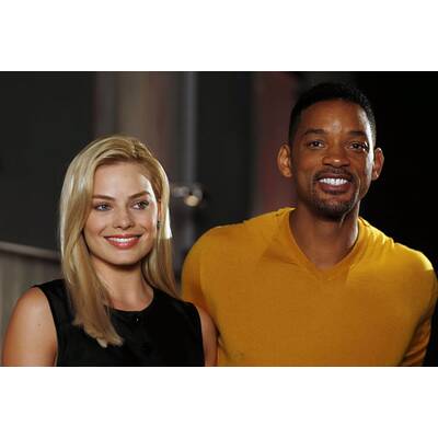 Will Smith & Margot Robbie bei Pressekonferenz