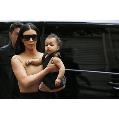 Kim Kardashian & Nori in Paris