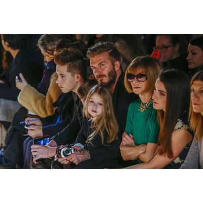 Harper Beckham & North West bei New York Fashion Week