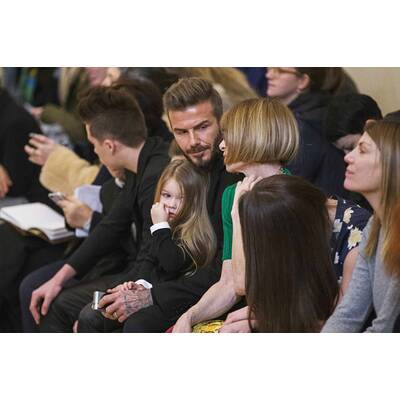 Harper Beckham & North West bei New York Fashion Week