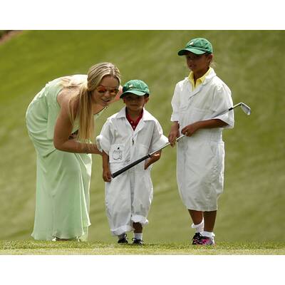 Lindsey Vonn & Tiger Woods mit Kids am Golfplatz