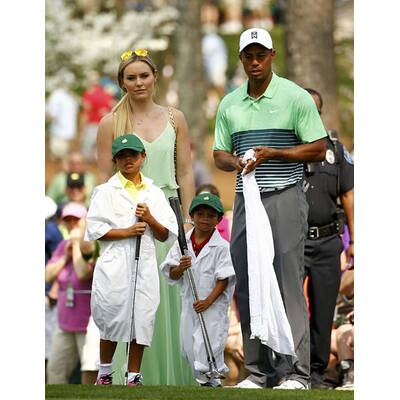 Lindsey Vonn & Tiger Woods mit Kids am Golfplatz