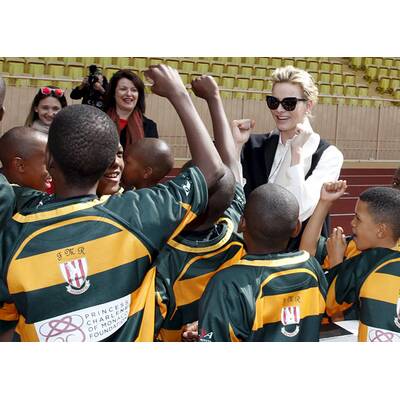 Fürstin Charlène bei Rugby-Turnier