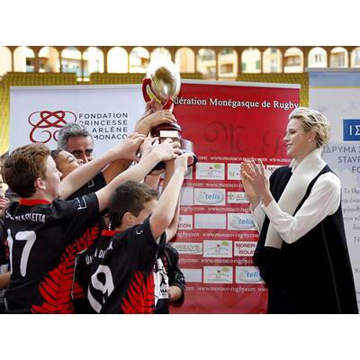 Fürstin Charlène bei Rugby-Turnier