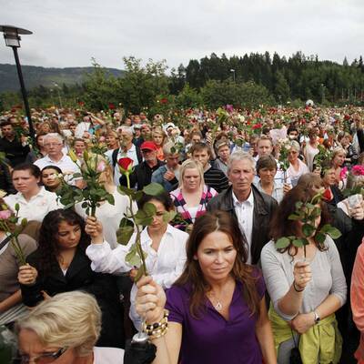 Trauer auf der Insel Utöya