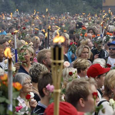 Trauer auf der Insel Utöya